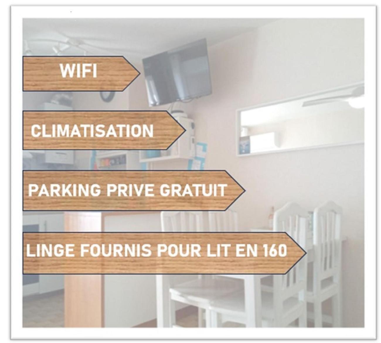 Mes Vacances A La Mer Studio 4 Pers, Parking Prive, Wifi, Linges Fournis, Climatisation 拉格朗德默特 外观 照片